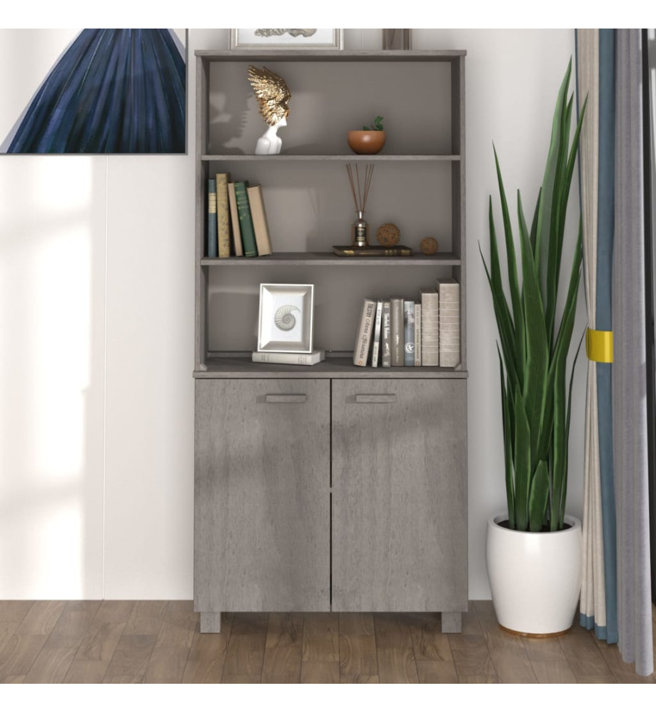 Buffet HAMAR Bois massif de pin Gris clair