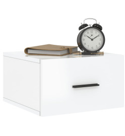 Tables de chevet murales 2 pcs blanc brillant 35x35x20 cm