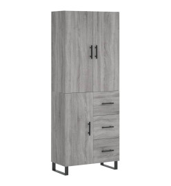 Buffet haut Sonoma gris 69,5x34x180 cm Bois d'ingénierie