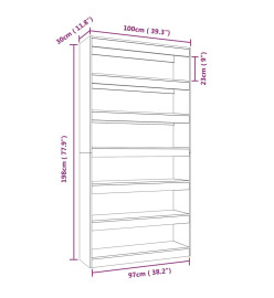 Bibliothèque/Cloison Chêne sonoma 100x30x198 cm Bois ingénierie