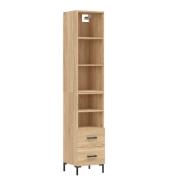 Buffet haut Chêne sonoma 34,5x34x180 cm Bois d'ingénierie