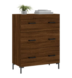 Buffet chêne marron 69,5x34x90 cm bois d'ingénierie