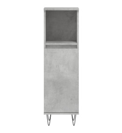 Armoire de salle de bain gris béton 30x30x100 cm