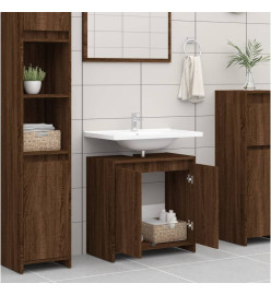 Armoire de bain Chêne marron 60x33x61 cm Bois d'ingénierie