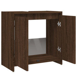 Armoire de bain Chêne marron 60x33x61 cm Bois d'ingénierie