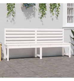 Banc de jardin blanc 201,5 cm bois massif de pin