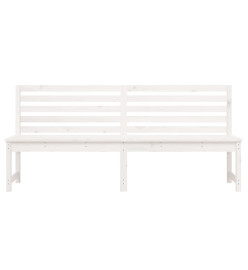 Banc de jardin blanc 201,5 cm bois massif de pin