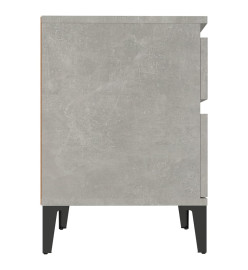 Table de chevet Gris béton 40x35x50 cm