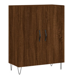 Buffet chêne marron 69,5x34x90 cm bois d'ingénierie