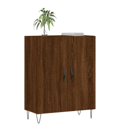 Buffet chêne marron 69,5x34x90 cm bois d'ingénierie