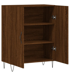 Buffet chêne marron 69,5x34x90 cm bois d'ingénierie