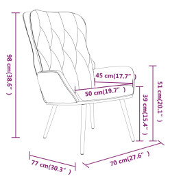 Chaise de relaxation Noir Velours