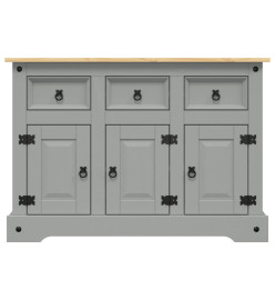 Buffet Corona gris 112x43x78 cm bois massif de pin