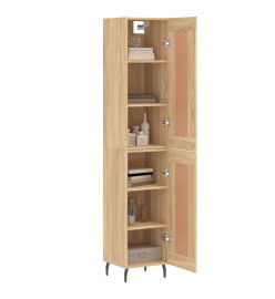 Buffet haut Chêne sonoma 34,5x34x180 cm Bois d'ingénierie