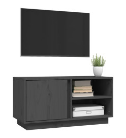 Meuble TV Gris 80x35x40,5 cm Bois de pin massif