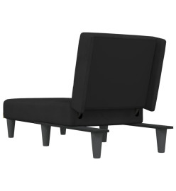 Chaise longue noir velours