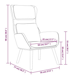 Chaise de relaxation Jaune moutarde Velours