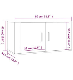 Ensemble de meubles TV 3 pcs Blanc brillant Bois d'ingénierie