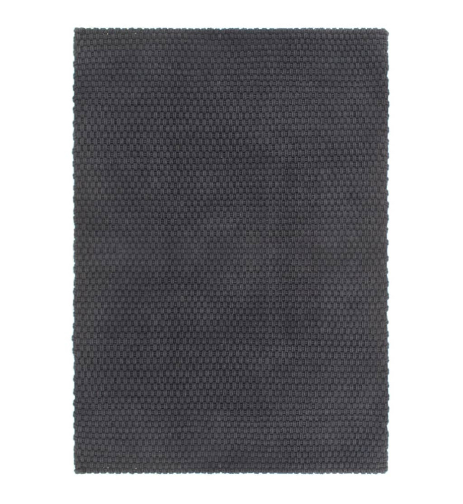 Tapis rectangulaire Anthracite 160x230 cm Coton