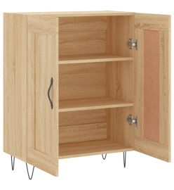 Buffet chêne sonoma 69,5x34x90 cm bois d'ingénierie