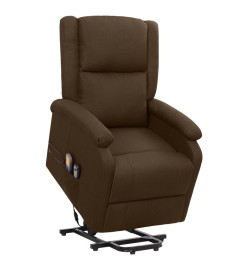 Fauteuil de massage Marron foncé Tissu