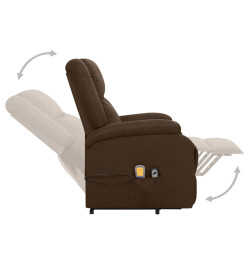 Fauteuil de massage Marron foncé Tissu