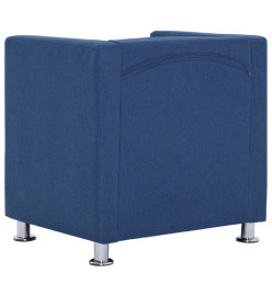 Fauteuil cube Bleu Tissu