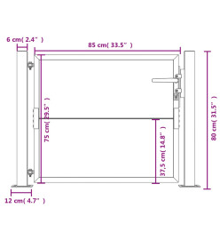 Portail de jardin 105x80 cm acier corten