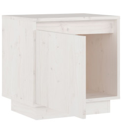 Table de chevet Blanc 40x30x40 cm Bois de pin solide