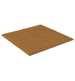 Panneaux muraux 12 pcs Marron 30x30 cm Velours 1,08 m²