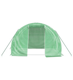 Serre avec cadre en acier vert 6 m² 3x2x2 m