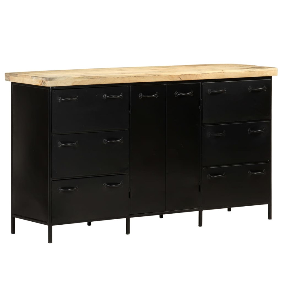 Buffet 140x38x76 cm Bois de manguier brut