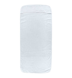 Serviettes de plage 6 pcs blanc 60x135 cm tissu 400 GSM