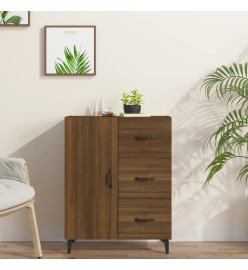 Buffet chêne marron 69,5x34x90 cm bois d'ingénierie