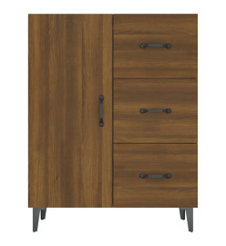 Buffet chêne marron 69,5x34x90 cm bois d'ingénierie