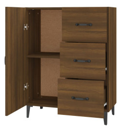 Buffet chêne marron 69,5x34x90 cm bois d'ingénierie