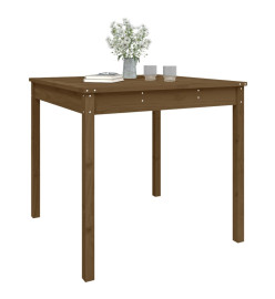 Table de jardin marron miel 82,5x82,5x76 cm bois massif de pin