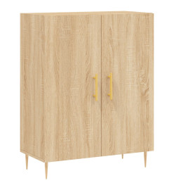 Buffet haut Chêne sonoma 69,5x34x180 cm Bois d'ingénierie