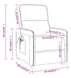 Fauteuil inclinable électrique Crème Tissu microfibre