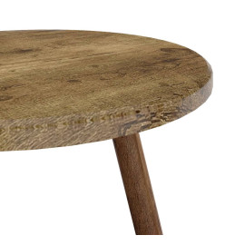 Table de bistro Marron foncé Ø50x76 cm MDF et fer