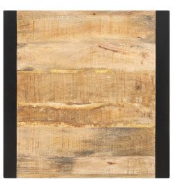 Table de salle à manger 60x60x75cm Bois de manguier massif brut