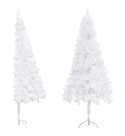 Sapin de Noël artificiel d'angle Blanc 180 cm PVC