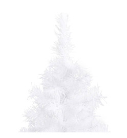 Sapin de Noël artificiel d'angle Blanc 180 cm PVC