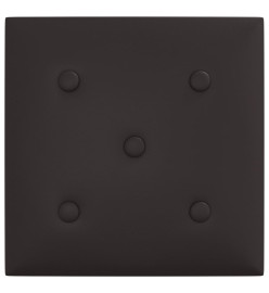 Panneaux muraux 12 pcs Noir 30x30 cm Similicuir 1,08 m²