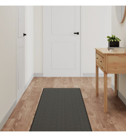 Tapis de couloir aspect sisal anthracite 50x150 cm