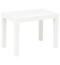 Table de jardin avec 2 bancs Plastique Blanc