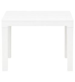 Table de jardin avec 2 bancs Plastique Blanc