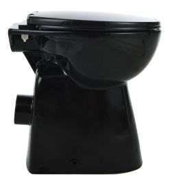 Toilette haute sans bord fermeture douce 7 cm Céramique Noir