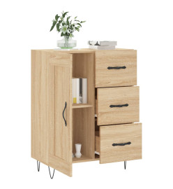 Buffet chêne sonoma 69,5x34x90 cm bois d'ingénierie