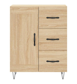 Buffet chêne sonoma 69,5x34x90 cm bois d'ingénierie